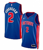 Men's Detroit Pistons #2 Cade Cunningham Blue 2024 Icon Edition Stitched Baseball Jersey Dzhi,baseball caps,new era cap wholesale,wholesale hats